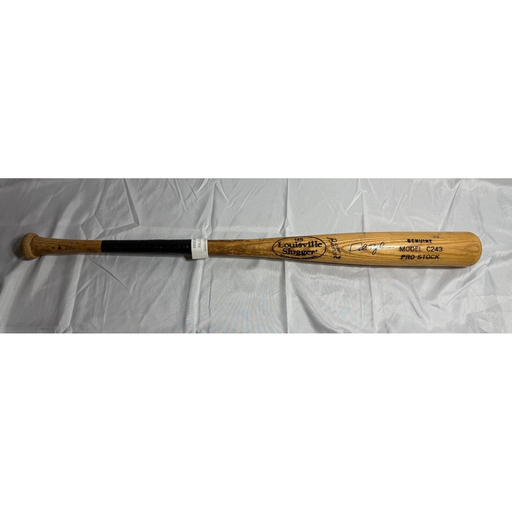 John Baker Oakland A's Signed Game Used Louisville Slugger Bat 2005 33" C243